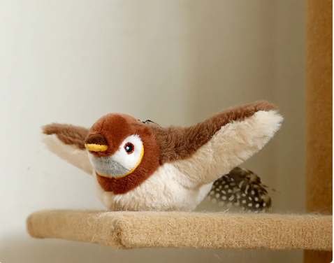 Plush Interactive Pet Toy — Soft Squeaky Animal Design for Cats and Dogs, 5 Characters