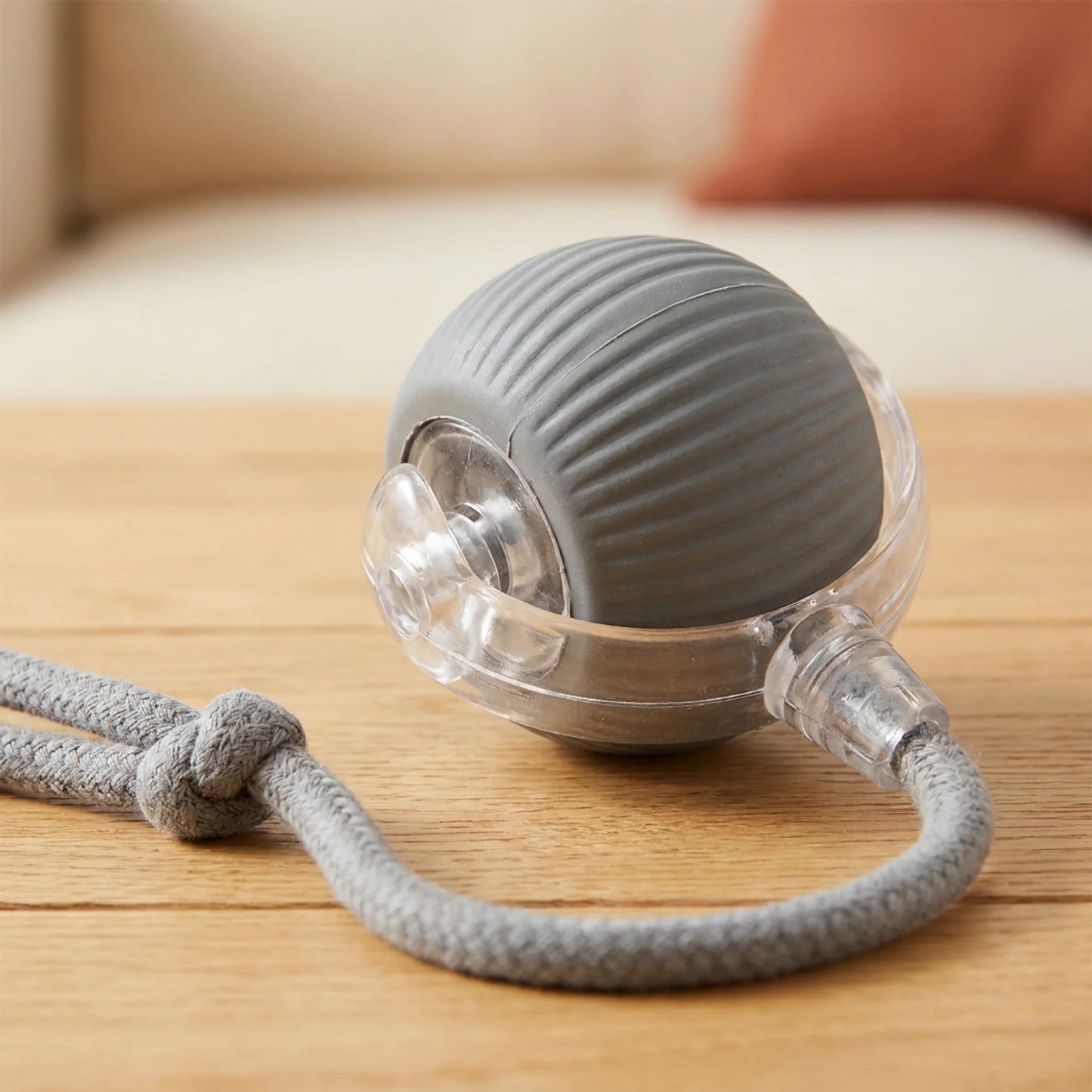 Smart Rolling Pet Ball with Rope — Motion-Activated Interactive Toy for Cats and Dogs, 4 Colours