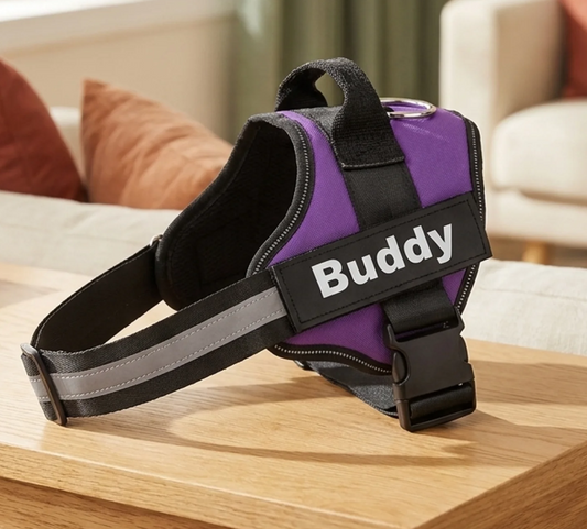 Reflective No-Pull Dog Harness — Adjustable Padded Vest with Control Handle, 14 Colours, Sizes XS–2XL