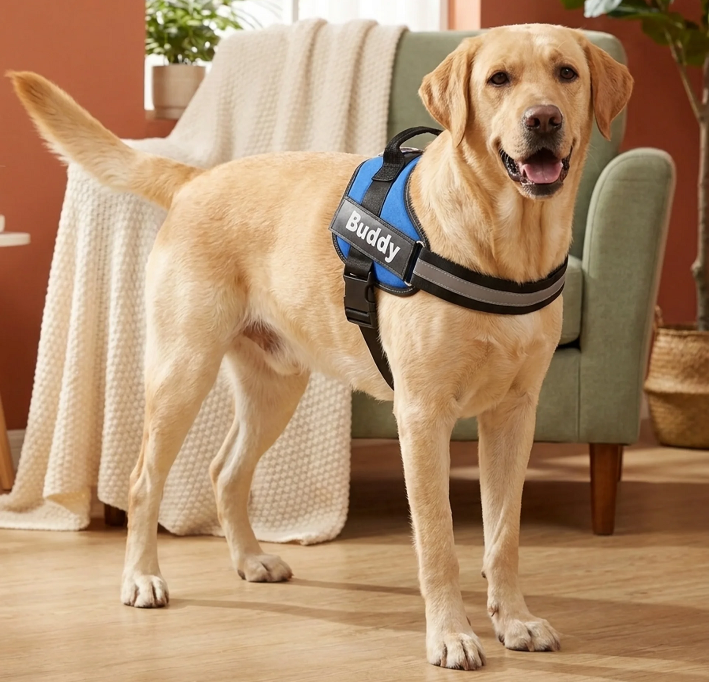 Reflective No-Pull Dog Harness — Adjustable Padded Vest with Control Handle, 14 Colours, Sizes XS–2XL