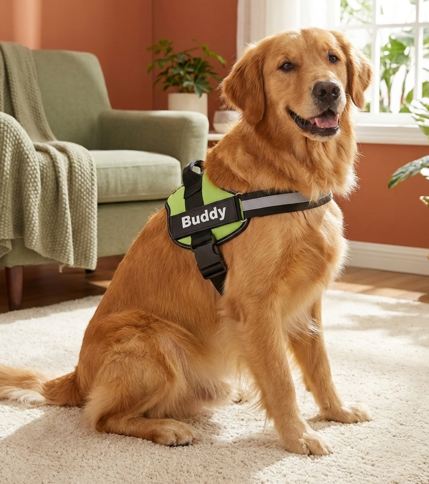 Reflective No-Pull Dog Harness — Adjustable Padded Vest with Control Handle, 14 Colours, Sizes XS–2XL